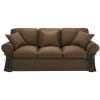 Sofa 3-Sitzer nicht ausziehbar, Baumwolle schoko - Butterfly